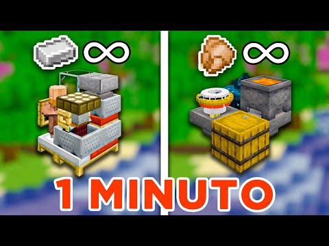 10 Minecraft Farms in 1 Minute! - Quick and Easy Minecraft Farms