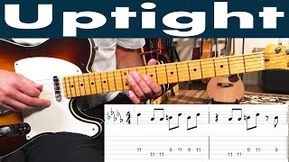 How To Play Uptight On Guitar | Stevie Wonder Guitar Lesson + Tutorial + TABs