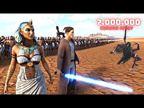 7,000,000 CURSED ARMY ATTACKING CLEOPATRA'S ARMY - Epic Battle Simulator 2 - UEBS 2