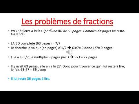 Les problèmes de fractions