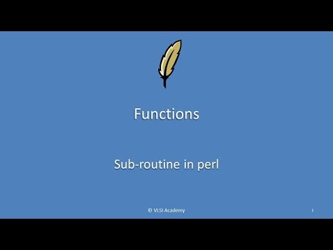 perl lec8: functions in perl | subroutines in perl | subtitles included