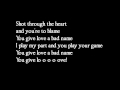 Bon Jovi - You give love a bad name - lyrics ...