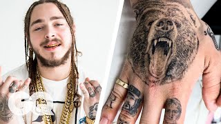 Post Malone Explains His Ink | Tattoo Tour | GQ