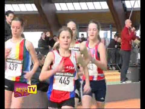 PARIS-INSEP 15 février 2009 3000M marche femmes Frances juniors indoor finale.wmv