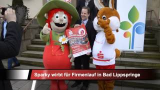 preview picture of video 'Sparky wirbt für Sparkassen-Firmenlauf in Bad Lippspringe'