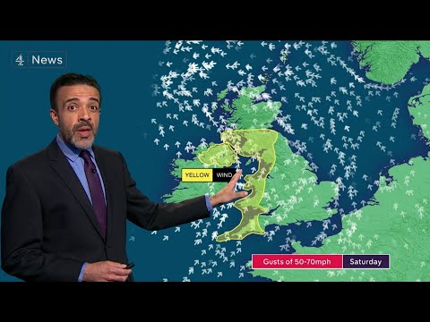 UK weather warning - Storm Kathleen to hit on Saturday - 04/04/24