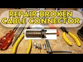 TV Repair Replacing broken cable connector