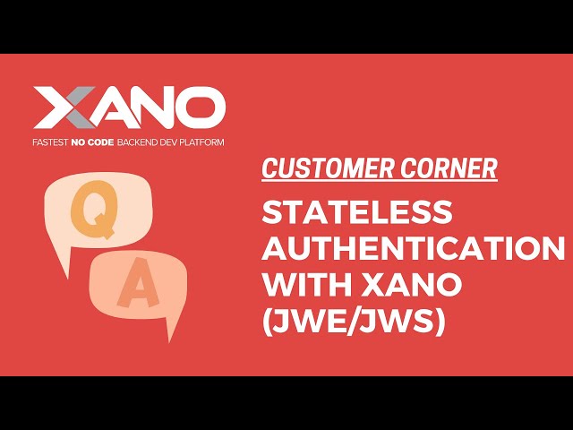 Stateless Authentication with Xano (JWE/JWS)