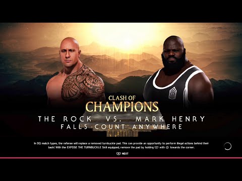 The Rock Vs Mark Henry - Falls Count Anywhere WWE Match