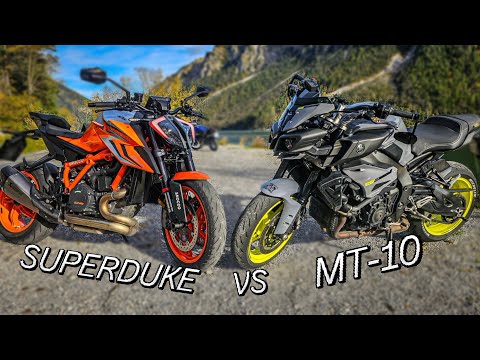 KTM SUPERDUKE 1290R VS YAMAHA MT10 der Direktvergleich