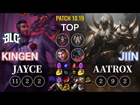 BLG Kingen Jayce vs Jiin Aatrox Top - KR Patch 10.19