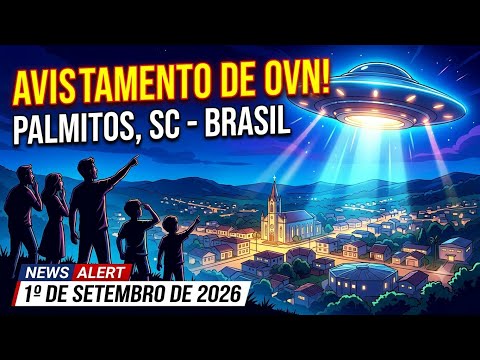 AVISTAMENTO DE OVNI NO CÉU SOBRE PALMITOS, SANTA CATARINA, BRASIL, EM 1º DE SETEMBRO DE 2026