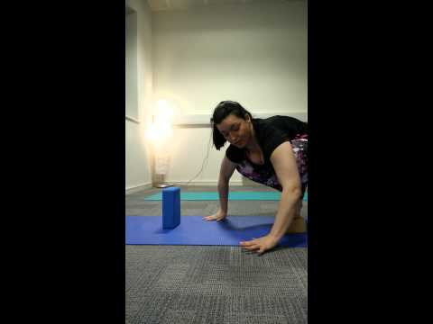Crow pose with blocks for beginners