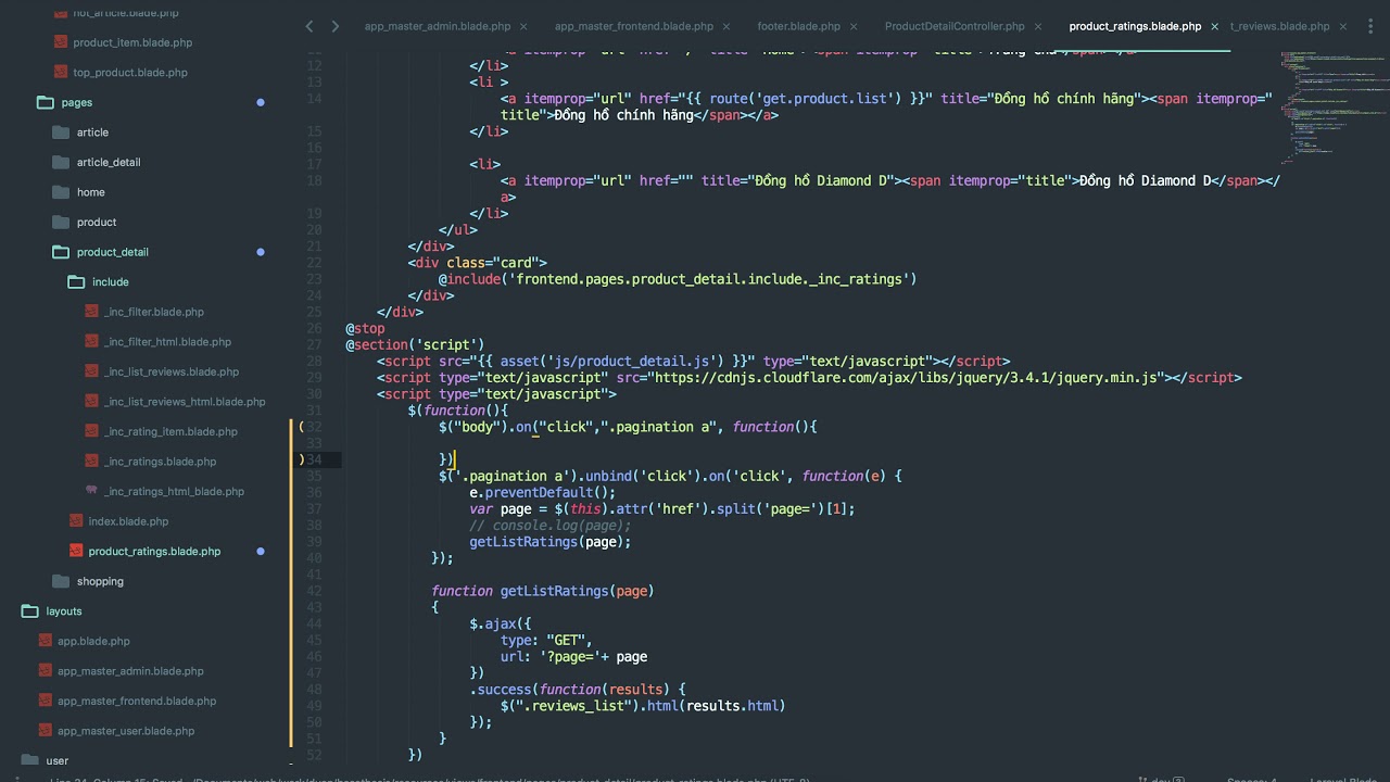 [Seri] - Website đồng hồ - Phân trang ajax phần đánh giá - P2
