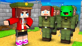 JJ and Mikey Went to ARMY CAMP - Maizen Minecraft Animation