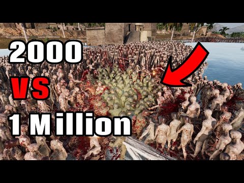 ASMR : Can 2000 WW2 Advanced soldiers Defend 1 Million Zombies - Ultimate Epic Battle Simulator 2