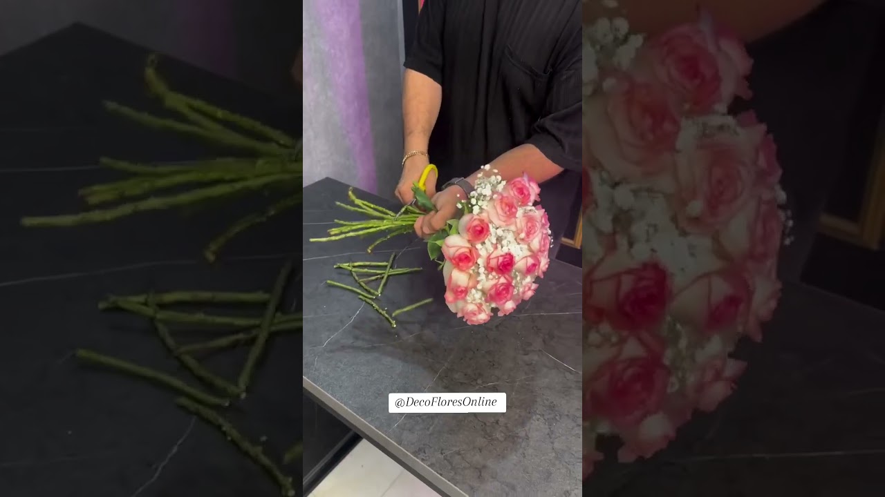 🌿 Excellent technique in floral arrangements 🌹🌷 #flowerdecoration #flowerarrangements #flower