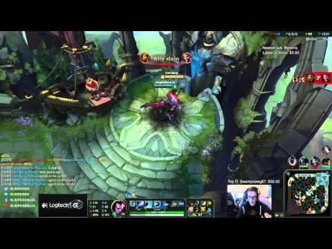 Bjergsen duo Trick2g - Yasuo vs Fiora Mid - League of Legends