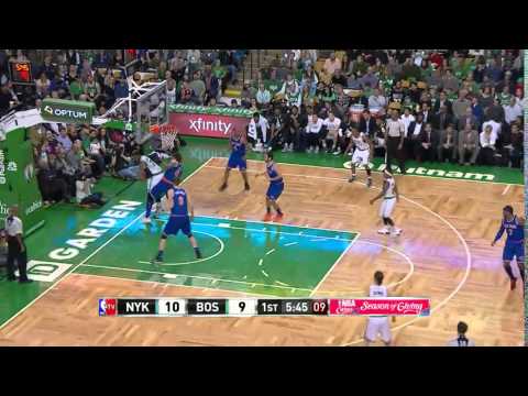 HD Kristaps Porzingis Blocks Jared Sullinger   Knicks vs Celtics   Dec 27, 2015   NBA
