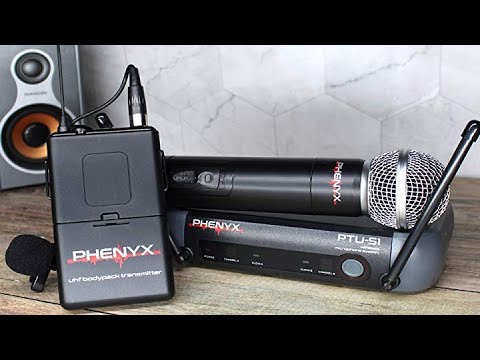 Unboxing Wireless Microphone, Phenyx Pro Dual UHF Cordless Dynamic Mic Set W/ 1 Handheld/1 Bodypack