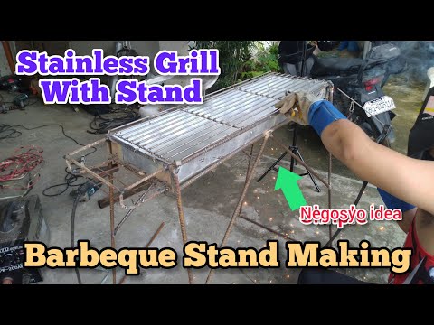 How to make Stainless Steel Grill with Stand easy, home diy grill making