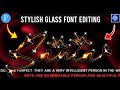 Glass Font Name Editing On Mobile Using Ps Touch Pixellab Step By Step Glass Font Zarraq Creation