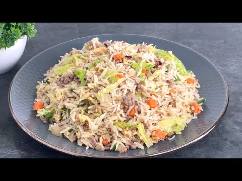 How to Make Delicious Ground Beef Fried Rice| Fried Rice Recipe!