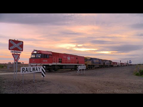 6PM6 Pacific National Freight Train At Sunset (3/10/2022) - PoathTV Australian Railways