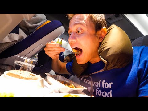 Lufthansa Airlines FOOD REVIEW - 40 Hour Trip from Bangkok to Frankfurt to Rio de Janeiro, Brazil! Video