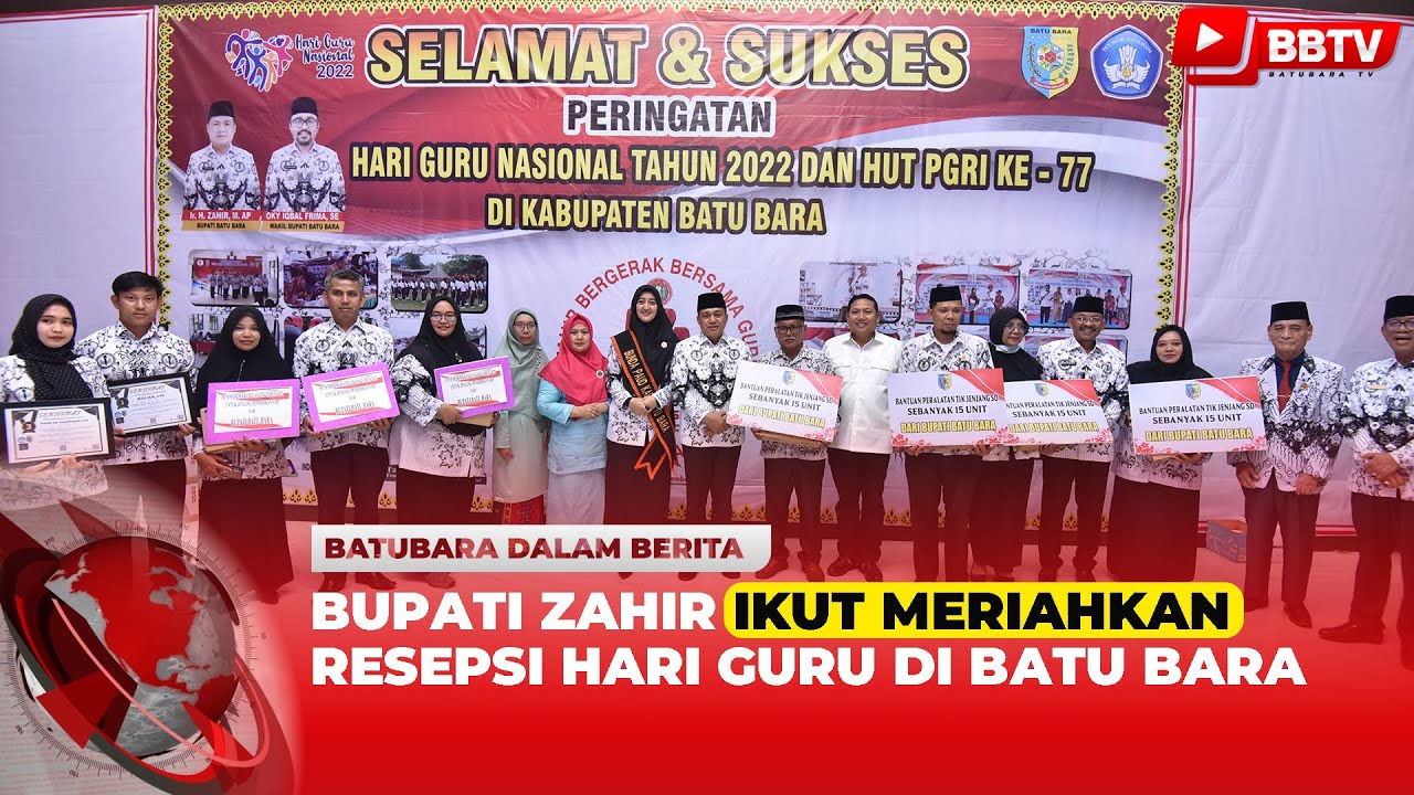 BUPATI ZAHIR IKUT MERIAHKAN RESEPSI HARI GURU DI BATU BARA