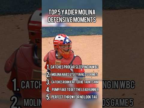 Top 5 YADIER MOLINA DEFENSIVE HIGHLIGHTS!