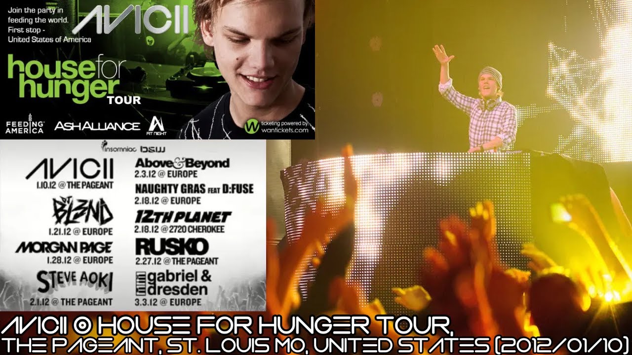 Avicii @ House For Hunger Tour, The Pageant, St. Louis MO, United States (2012/01/10)
