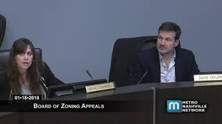 01/18/18 Board of Zoning Appeals