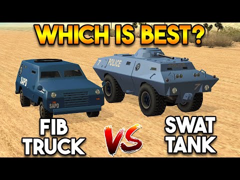 FIB TRUCK VS SWAT TANK - GTA SAN ANDREAS (WHICH IS BEST?)