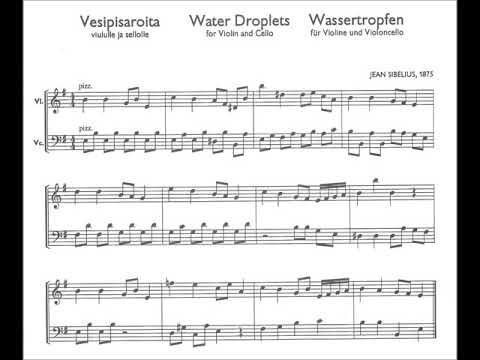 Jean Sibelius: Water Droplets (for violin and cello)