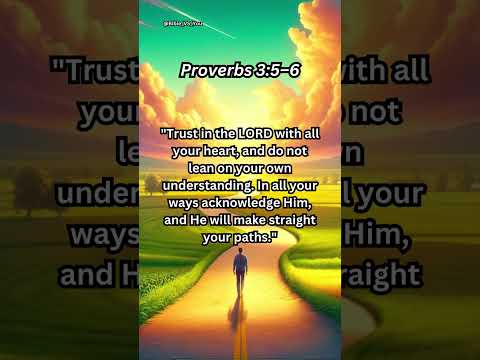 Proverbs 3:5–6: "Guided by Faith: Navigating Life with God’s Wisdom ????️????"