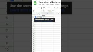 1 Minute Google Sheet | Automatically insert serial number in Google Sheets | Google Sheet