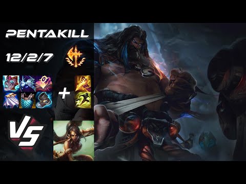 JUNGLE Udyr vs Nidalee [PENTAKILL] - EU Grandmaster Patch 25.S2.1
