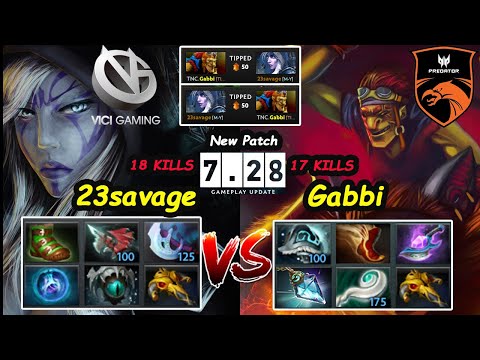 VG 23savage [Drow Ranger] 11K MMR BEAST CARRY vs TNC Gabbi [Batrider] MIDLANE Dota 2 7.28 Gameplay