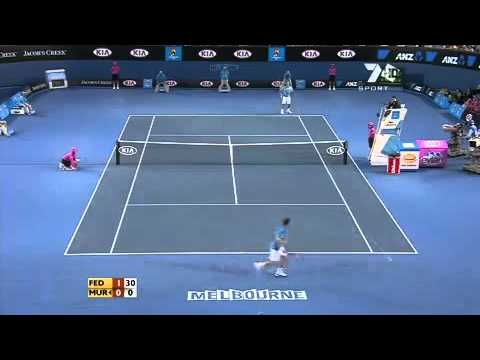 Tennis - Australian Open 2010 - Roger Federer - Giant backhand 2