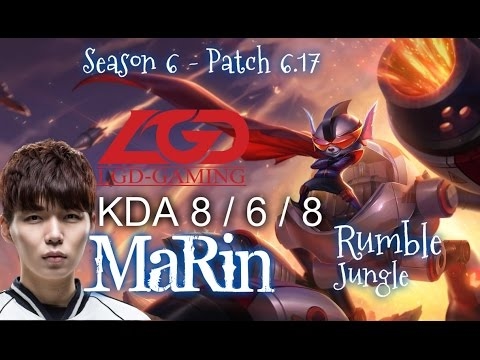 LGD MaRin RUMBLE vs GRAVES Jungle - Patch 6.17 KR Ranked | League of Legends