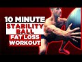 10 Minute Stability Ball Full Body Circuit Training Fat Loss Workout #Shorts