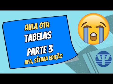 APA, 7ª edição – Aula 014 | Tabelas, Parte 3