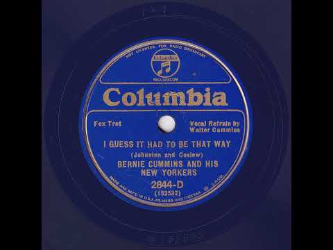 Bernie Cummins and His New Yorkers - I Guess It Had To Be That Way