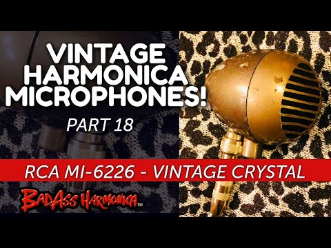 Vintage Blues Harmonica Microphones pt.18 Hot Blues Harp Mic - RCA MI6226 w/Crystal  Blues Mic