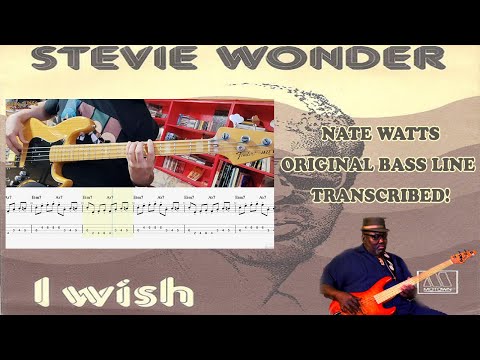 Stevie Wonder - I Wish BASS COVER with TABS and SHEET