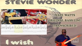 Stevie Wonder - I Wish BASS COVER with TABS and SHEET