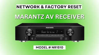 How To RESET MARANTZ AV RECEIVER