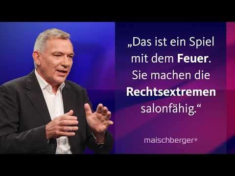 Video Thumbnail: Manfred Weber und Jan van Aken diskutieren: EU-Brandmauer gefallen? | maischberger