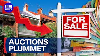 Sydney and Melbourne auctions plummet to the lowest clearing rate since COVID | 9 News Australia